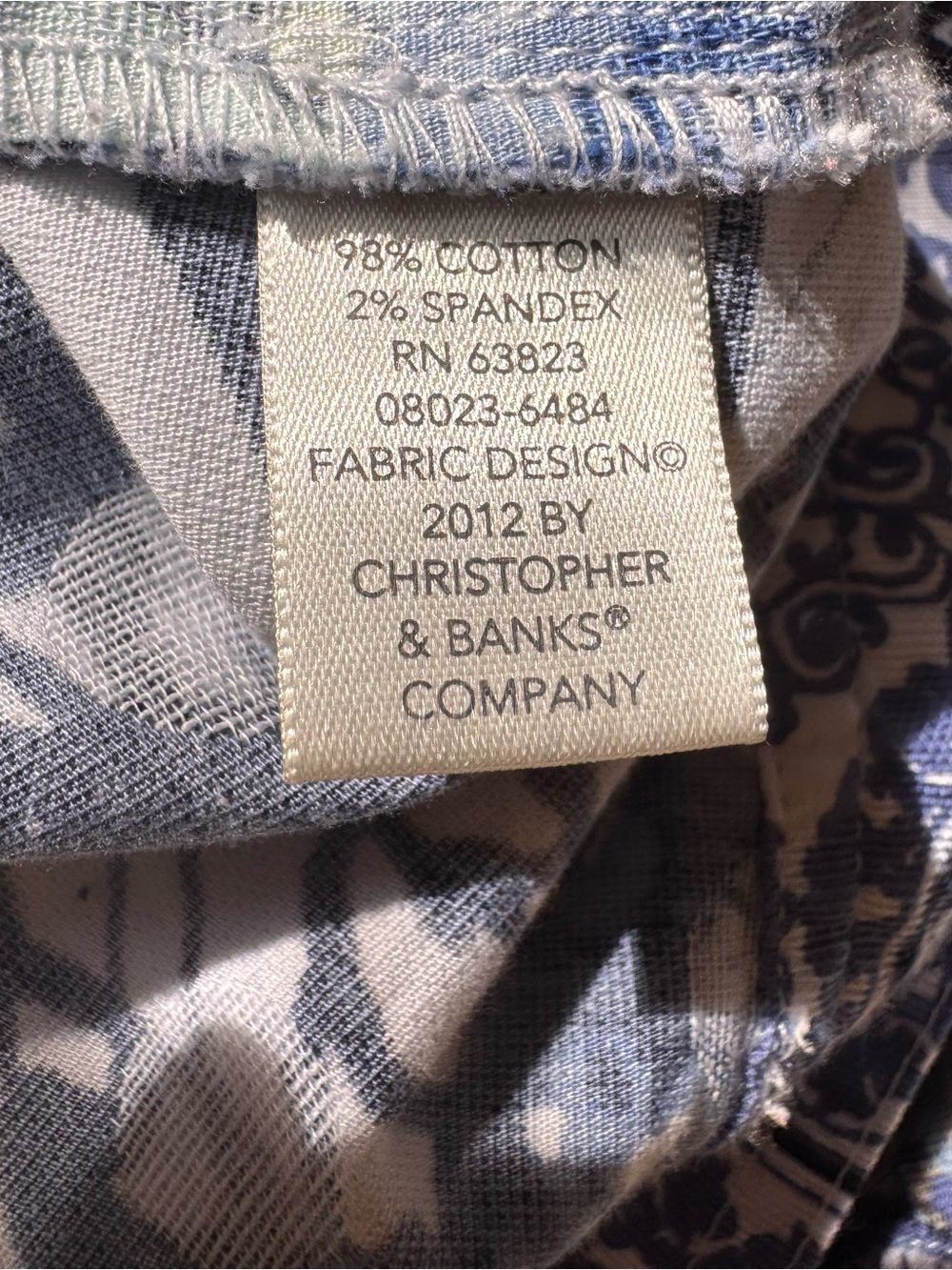 Christopher & Banks Blue Multi Floral Patchwork Jean Jacket Medium - Picture 4 of 5